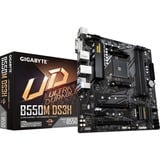 GIGABYTE B550M DS3H AMD B550 Zócalo AM4 micro ATX, Placa base negro/Gris, AMD, Zócalo AM4, 3rd Generation AMD Ryzen™ 3, 3rd Generation AMD Ryzen 5, 3rd Generation AMD Ryzen™ 7, 3rd..., DDR4-SDRAM, 128 GB, DIMM