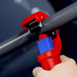 KNIPEX 90 23 02 BK, Corta tubos rojo/Azul