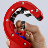 KNIPEX 90 23 02 BK, Corta tubos rojo/Azul