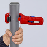 KNIPEX 90 23 02 BK, Corta tubos rojo/Azul