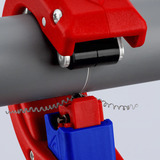 KNIPEX 90 23 02 BK, Corta tubos rojo/Azul