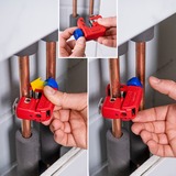 KNIPEX Cortatubos TubiX S, Corta tubos rojo