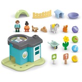 PLAYMOBIL Junior: Residencia para animales con dispensador de comida, Juegos de construcción 