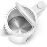 Philips 3000 series Hervidora de plástico 1,7 l con tapa abatible, indicador luminoso, Hervidor de agua blanco, 7 l con tapa abatible, indicador luminoso, 1,7 L, 2200 W, Blanco, Plástico, Indicador de nivel de agua, Sin cables