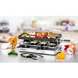 Rommelsbacher RC 1400 parrilla de interior 8 personas(s) 1200 W Acero inoxidable, Raclette acero fino/Negro, 1200 W, 230 V, 445 mm, 395 mm, 150 mm, 4,12 kg