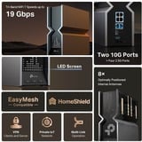 TP-Link Archer BE800 router inalámbrico Multi-Gigabit Ethernet Tribanda (2.4 GHz / 5 GHz / 6 GHz) Negro, Acero inoxidable, Enrutador de malla Wi-Fi 7 (802.11be), Tribanda (2.4 GHz / 5 GHz / 6 GHz), Ethernet, Negro, Acero inoxidable, Router de sobremesa