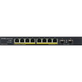 Zyxel GS1100-10HP v2 No administrado Gigabit Ethernet (10/100/1000) Energía sobre Ethernet (PoE) Negro, Interruptor/Conmutador No administrado, Gigabit Ethernet (10/100/1000), Energía sobre Ethernet (PoE), Montaje de pared