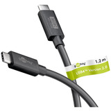 goobay Cable USB4 Versión 2.0, conector USB-C > conector USB-C, 80Gbit/s negro