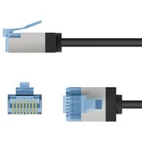 goobay Cable de parche ultraflexible Cat.6a slim, U/FTP negro