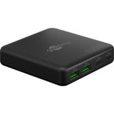 goobay Cargador de mesa multipuerto USB-C, PD, GaN, 100 vatios negro