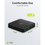 goobay Cargador de mesa multipuerto USB-C, PD, GaN, 100 vatios negro