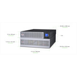 APC Easy UPS On-Line, 6000VA, Ion de litio negro/Plateado, 6kVA/6kW, Lithium-ion, Rack/Tower 5U, 230V, 1 Hard wire (1P+N+E) outlet, Intelligent Card Slot, Extended runtime, W/ rail kit, Doble conversión (en línea), 6 kVA, 6000 W, Seno, 120 V, 300 V