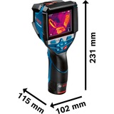 Bosch Cámara térmica de batería GTC 600 C Professional, 12 Voltios, Termodetector azul/Negro