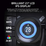 Corsair NAUTILUS 360 LCD Reacondicionado, Refrigeración por agua negro