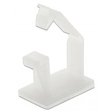 DeLOCK 60250 organizador de cables Piso Soporte para cables Blanco 10 pieza(s), Guía para cable transparente, Soporte para cables, Piso, Nylon, Blanco