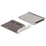 DeLOCK Tarjeta PCI Express x16 a 4x NVMe M.2 Key interna, Tarjeta de interfaz 