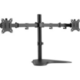 Digitus Soporte de monitor universal dual, Soporte de pie negro (mate), Independiente, 8 kg, 38,1 cm (15"), 81,3 cm (32"), 100 x 100 mm, Negro
