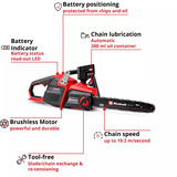 EINHELL Motosierra profesional a batería GP-LC 36/40 Li BL-Solo, 36 Voltios (2x18V) rojo/Negro