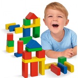Eichhorn Bloques de madera de colores 50, Juegos de construcción 