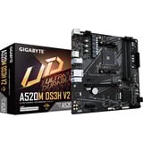 GIGABYTE Placa base A520M DS3H V2 - Soporta CPUs AMD Ryzen serie 5000 AM4, hasta 4733 MHz DDR4 (OC), PCIe 3.0 x16, LAN GbE, USB 3.2 Gen 1 hasta 4733 MHz DDR4 (OC), PCIe 3.0 x16, LAN GbE, USB 3.2 Gen 1, AMD, Zócalo AM4, AMD Ryzen 3000 Series, AMD Ryzen Threadripper 3000 Series, AMD Ryzen Threadripper PRO 3000 WX-Series, Zócalo AM4, 128 GB, DDR4-SDRAM