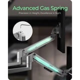 ICY BOX IB-MS525-T 76,2 cm (30") Escritorio Gris, Plata, Soporte de monitor gris, Pinza/Atornillado, 21 kg, 76,2 cm (30"), 100 x 100 mm, Ajustes de altura, Gris, Plata