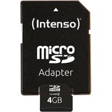 Intenso 3403450 memoria flash 4 GB MicroSDHC Clase 4, Tarjeta de memoria 4 GB, MicroSDHC, Clase 4, 20 MB/s, 5 MB/s, Resistente a golpes, Resistente a la temperatura, A prueba de rayos X