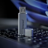 Intenso Alu Line unidad flash USB 8 GB USB tipo A 2.0 Plata, Lápiz USB plateado, 8 GB, USB tipo A, 2.0, 28 MB/s, Tapa, Plata
