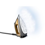 Rowenta DG764 2200 W 1,1 L Suela Microsteam 400 HD Láser Negro, Oro, Estación de planchado a vapor negro/Naranja, 2200 W, 325 g/min, Suela Microsteam 400 HD Láser, 6,4 bar, 1,1 L, 100 g/min