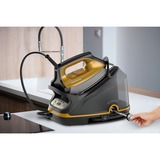 Rowenta DG764 2200 W 1,1 L Suela Microsteam 400 HD Láser Negro, Oro, Estación de planchado a vapor negro/Naranja, 2200 W, 325 g/min, Suela Microsteam 400 HD Láser, 6,4 bar, 1,1 L, 100 g/min