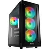 Sharkoon TG6M RGB reacondicionado, Cajas de torre negro