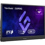 ViewSonic VX1654 monitor o TV portátil Monitor portátil Negro 39,6 cm (15.6") LED 1920 x 1080 Pixeles, Monitor de gaming negro, 39,6 cm (15.6"), LED, 1920 x 1080 Pixeles, Full HD, 16:9, 4,65 ms
