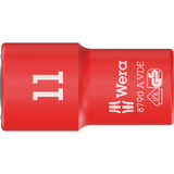 Wera 8790 A VDE Inserto de llave Zyklop, 4,5 mm, 1/4", Llave de tubo rojo/Amarillo