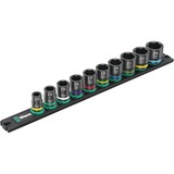 Wera 9607 Barra magnética para dados B Impaktor 1 juego de dados de 3/8", Llave de tubo negro/Verde