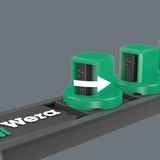 Wera 9607 Barra magnética para dados B Impaktor 1 juego de dados de 3/8", Llave de tubo negro/Verde