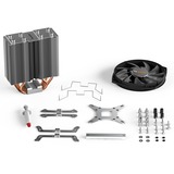 be quiet! SHADOW ROCK SLIM 2 Procesador Enfriador 13,5 cm Aluminio, Negro, Cobre 1 pieza(s), Disipador de CPU Enfriador, 13,5 cm, 1400 RPM, Aluminio, Negro, Cobre