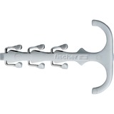 fischer Abrazadera doble Steckfix plus SF plus ZS 10, Brida gris claro
