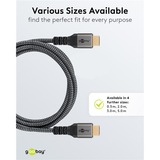 goobay Plus Cable HDMI de alta velocidad, 8K @ 60Hz gris