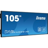 iiyama LH10551UWS-B1AG pantalla de señalización Pantalla plana para señalización digital 2,66 m (104.7") LED 500 cd / m² UltraWide 5K HD Negro 24/7, Pantalla de gran formato negro, Pantalla plana para señalización digital, 2,66 m (104.7"), LED, 5120 x 2160 Pixeles, 24/7