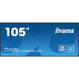 iiyama LH10551UWS-B1AG pantalla de señalización Pantalla plana para señalización digital 2,66 m (104.7") LED 500 cd / m² UltraWide 5K HD Negro 24/7, Pantalla de gran formato negro, Pantalla plana para señalización digital, 2,66 m (104.7"), LED, 5120 x 2160 Pixeles, 24/7