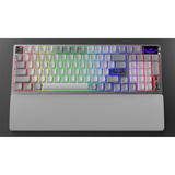 ASUS ROG Azoth 96 HE, Teclado para gaming blanco, Inalámbrico y alámbrico, USB + RF Wireless + Bluetooth, Magnetic-mechanical key switch, QWERTZ, LED RGB, Blanco