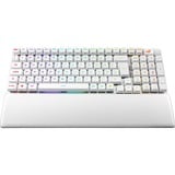 ASUS ROG Strix Scope II 96 RX Wireless teclado Juego USB + RF Wireless + Bluetooth Blanco, Teclado para gaming blanco, 96%, Inalámbrico y alámbrico, USB + RF Wireless + Bluetooth, Switch de tecla óptico, LED RGB, Blanco