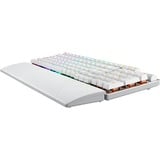 ASUS ROG Strix Scope II 96 RX Wireless teclado Juego USB + RF Wireless + Bluetooth Blanco, Teclado para gaming blanco, 96%, Inalámbrico y alámbrico, USB + RF Wireless + Bluetooth, Switch de tecla óptico, LED RGB, Blanco