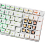 ASUS ROG Strix Scope II 96 RX Wireless teclado Juego USB + RF Wireless + Bluetooth Blanco, Teclado para gaming blanco, 96%, Inalámbrico y alámbrico, USB + RF Wireless + Bluetooth, Switch de tecla óptico, LED RGB, Blanco