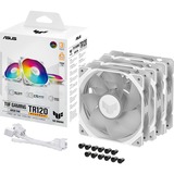 ASUS TUF GAMING TR120 ARGB REVERSE 3IN1 White Carcasa del ordenador Refrigerador de aire 12 cm Blanco, Ventilador blanco/Transparente, Refrigerador de aire, 12 cm, 2000 RPM, Blanco