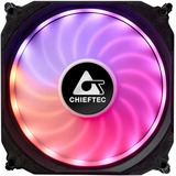 Chieftec CF-1225RGB sistema de refrigeración para ordenador Carcasa del ordenador Ventilador 12 cm Negro negro/blanco, Ventilador, 12 cm, 1200 RPM, 16 dB, 53 cfm, Negro