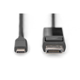 Digitus Cable adaptador USB-C <> DisplayPort, bidireccional negro