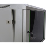 Digitus Carcasa de pared de la serie Dynamic Basic - 600 x 450 mm (an. x pr.), Armario IT gris claro, Bastidor de pared, 12U, 60 kg, Gris