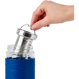 Emsa Tea Mug 420 ml Transparente, Termo azul/Transparente, Transparente, Vidrio, Silicona, Acero inoxidable, China, 420 ml, 82 mm
