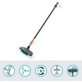 GARDENA Set de lavado Cleansystem suave con mango S, Cepillos de lavado gris/Turquesa
