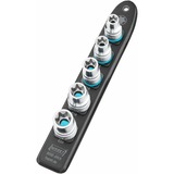 Hazet SmartRail 1/2" juego de llaves de vaso hexagonales externas, 5 piezas, Llave de tubo negro